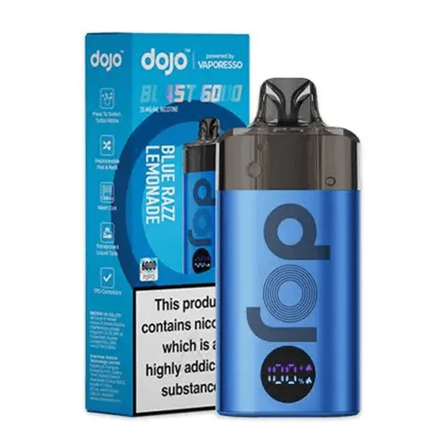   Blue Razz Lemonade Dojo Blast 6000 Disposable Vape by Vaporesso 20mg 